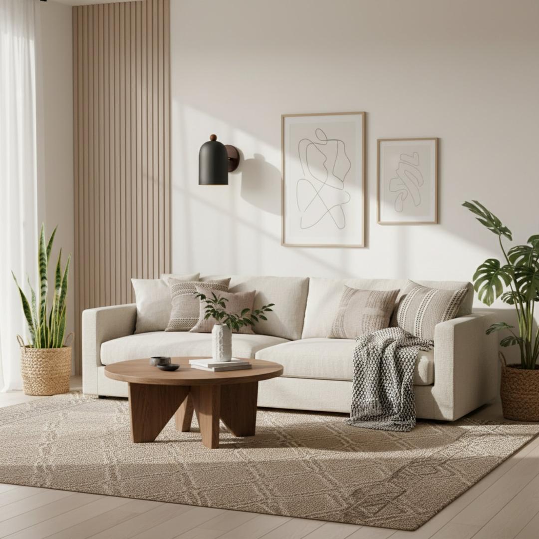 Lámpara de Pared Wabi-Sabi de Madera de Nogal y Metal para Hogar | Estilo Diseño