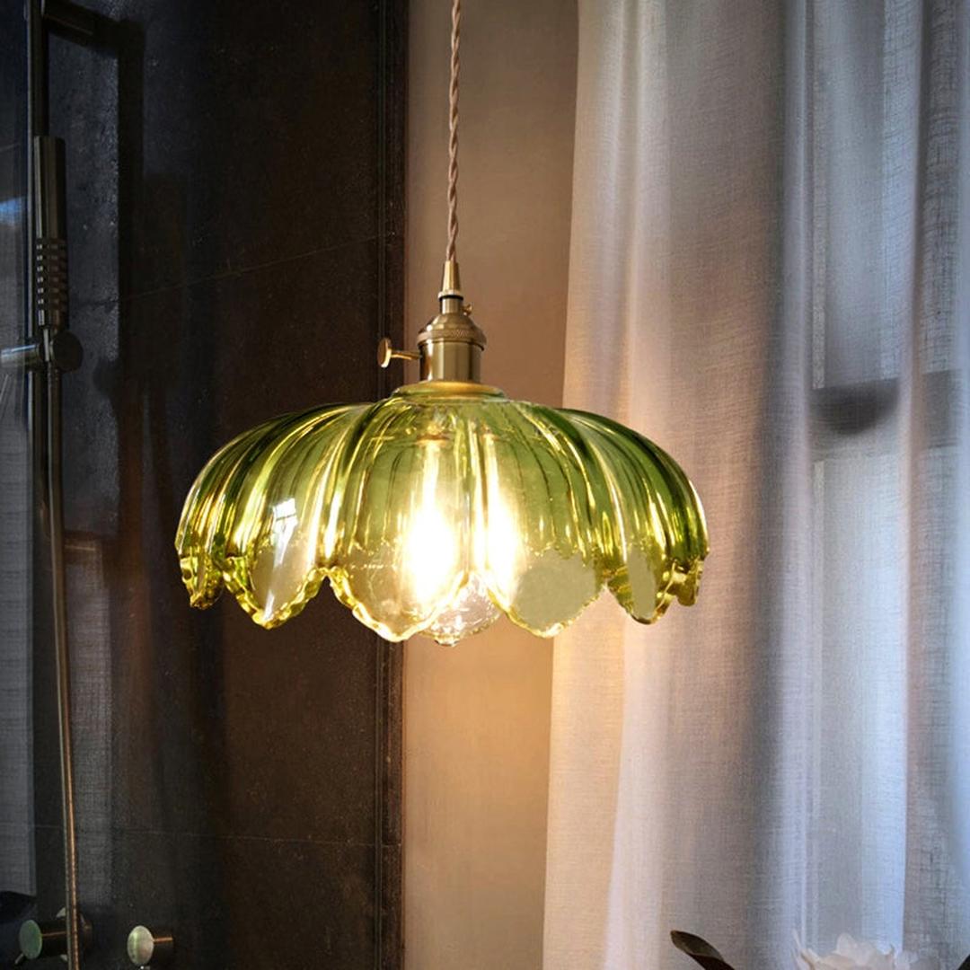 Vintage Floral Pendant Lamp | Aesthetic Interiors
