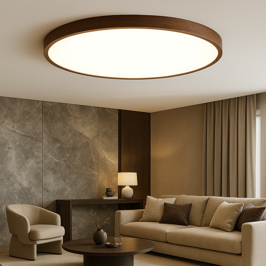 Wooden Ceiling Lamp | Round Shape