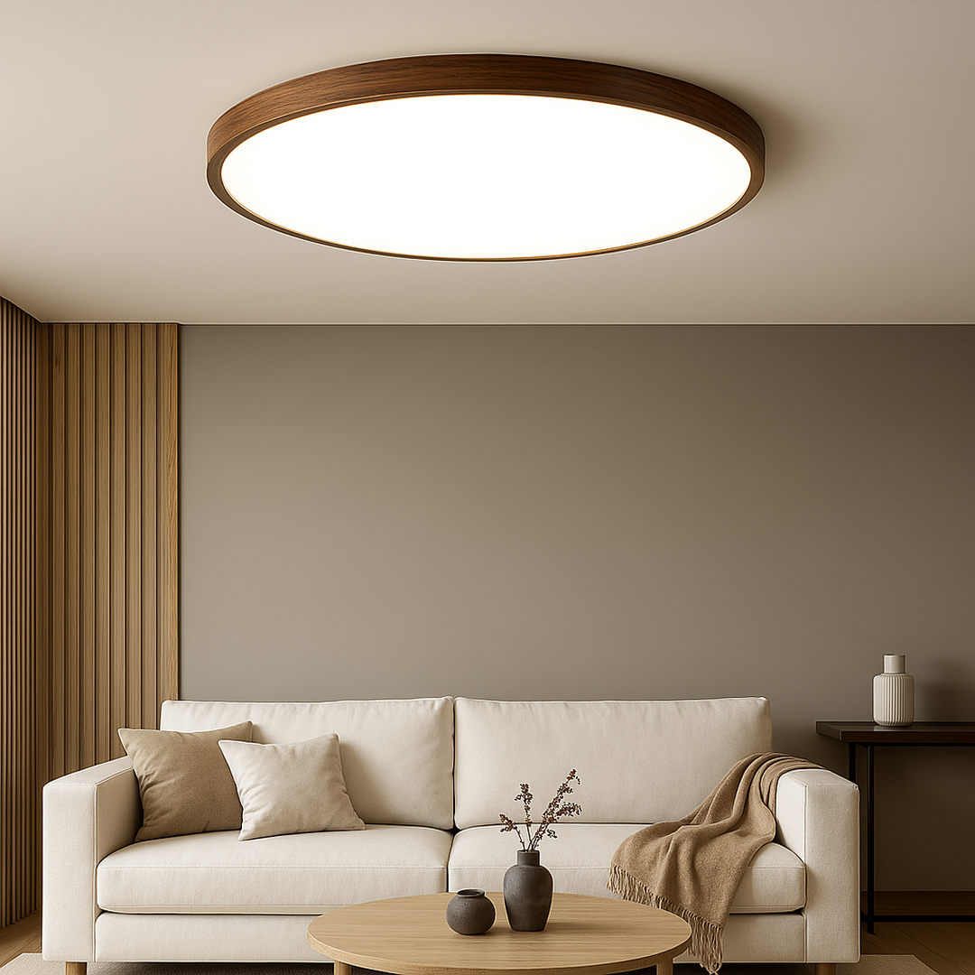 Wooden Ceiling Lamp | Round Shape