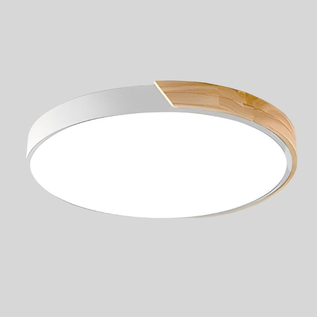 Round Wooden Ceiling Lamp | Nordic Style