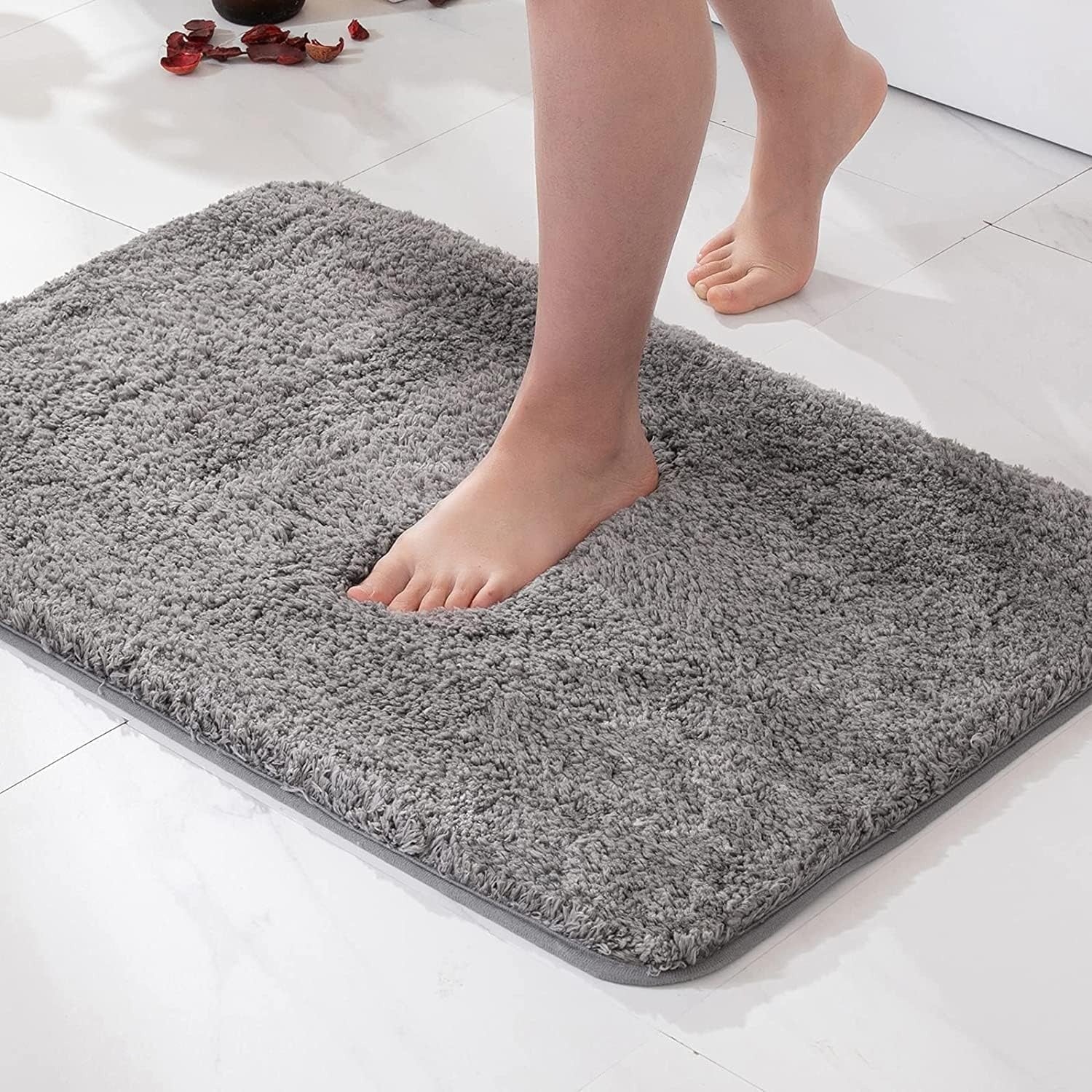 Alfombra de Baño de Cuero y Terciopelo
