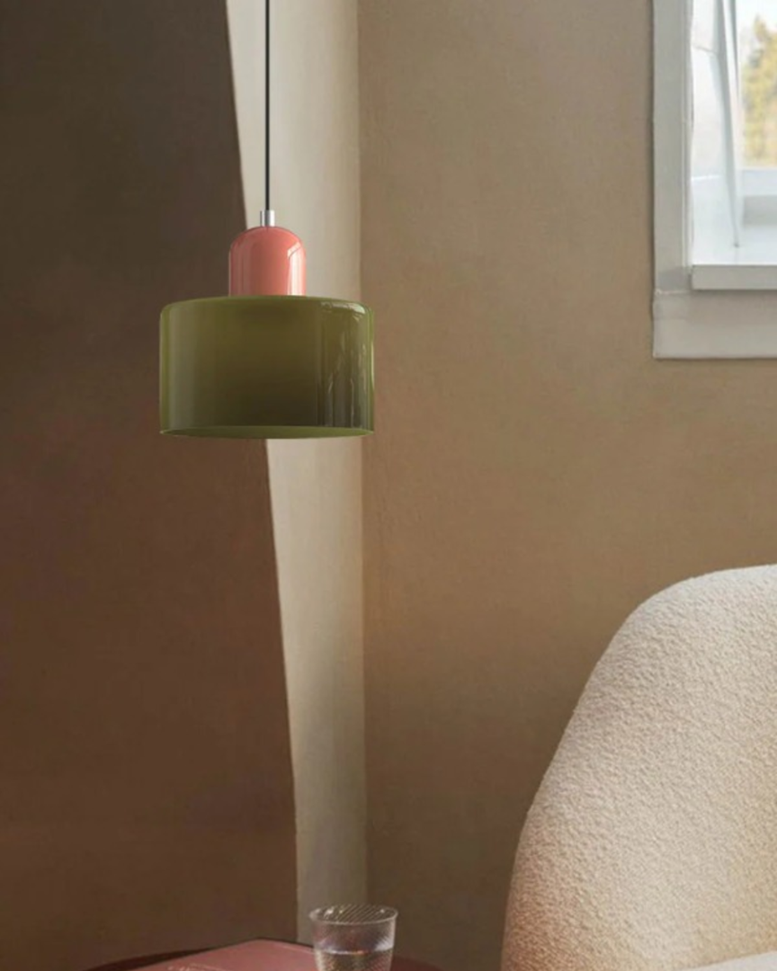 Lámpara de Pared de Vidrio con Pantalla | Estilo Japandi