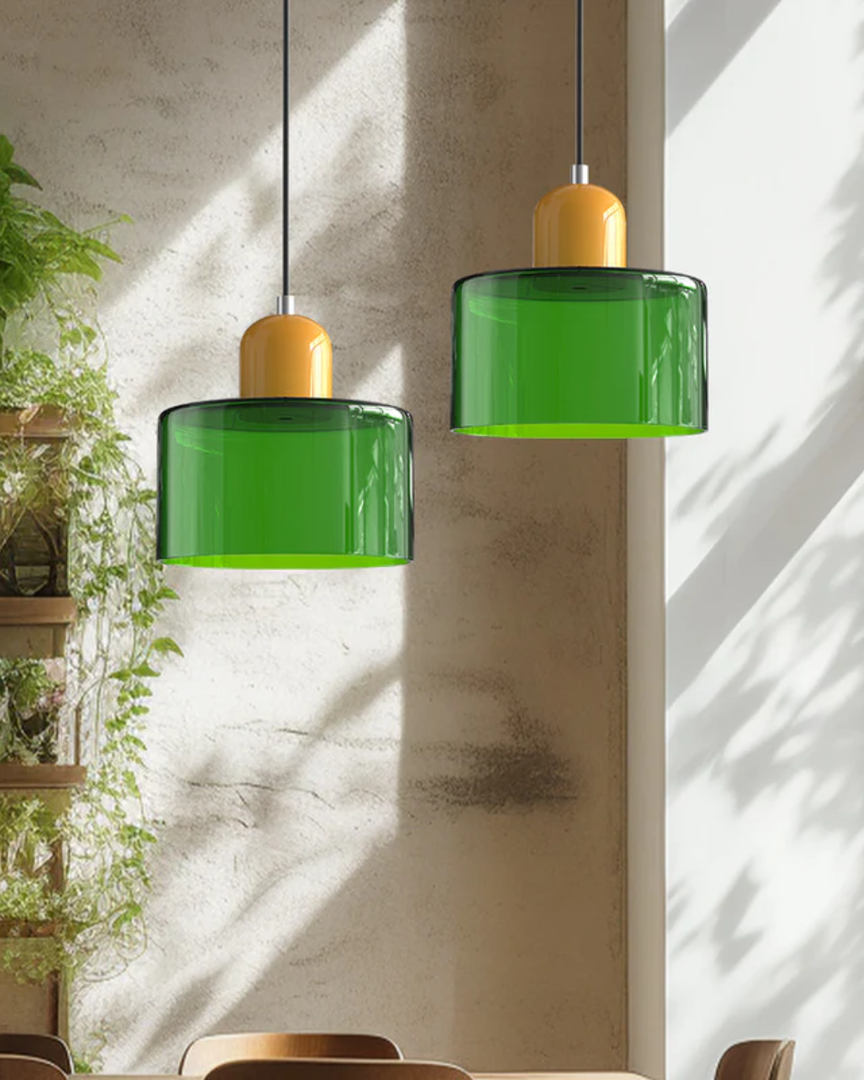 Lámpara de Pared de Vidrio con Pantalla | Estilo Japandi