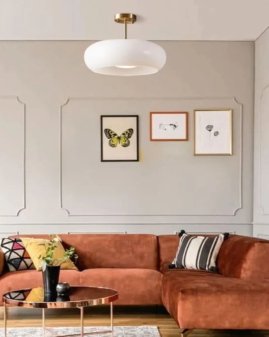 Lámpara de Pared Compacta de Vidrio | Estilo Japandi