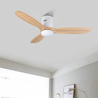 Silent Ceiling Fan with 3 Blades, Light, and Remote Control - DC Motor