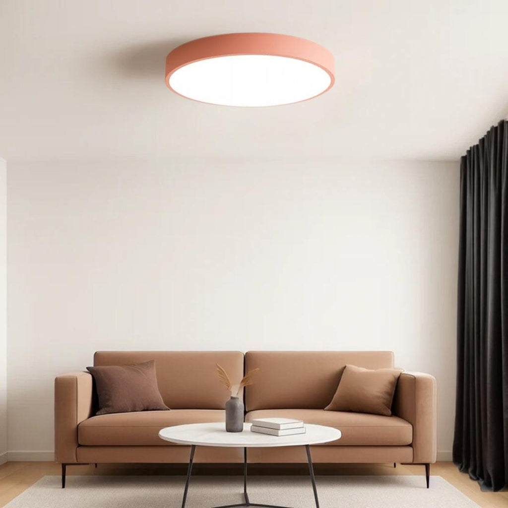 Lámpara de Techo LED Moderna de Hierro y Acrílico | Redonda