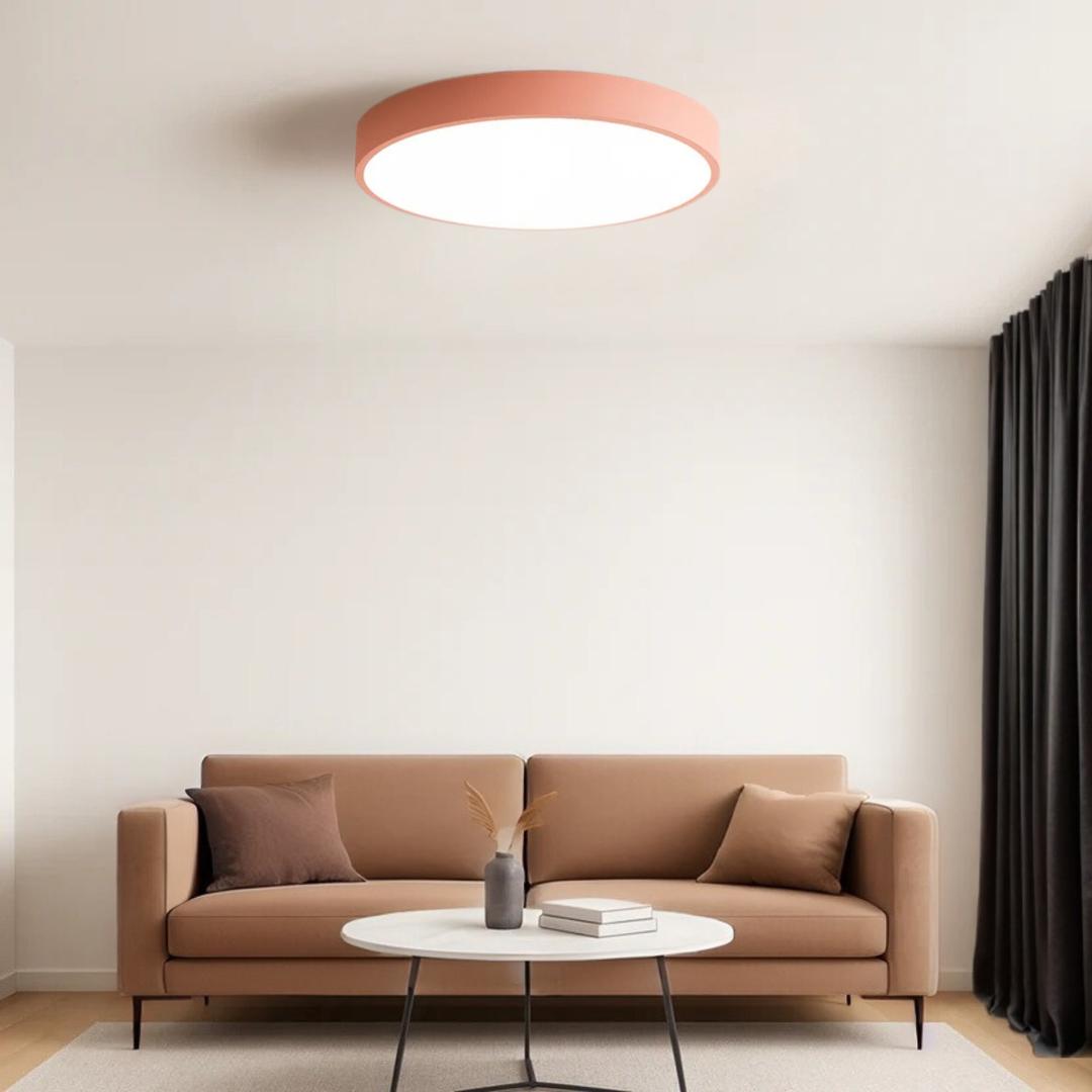 Lámpara de Techo LED Moderna de Hierro y Acrílico | Redonda