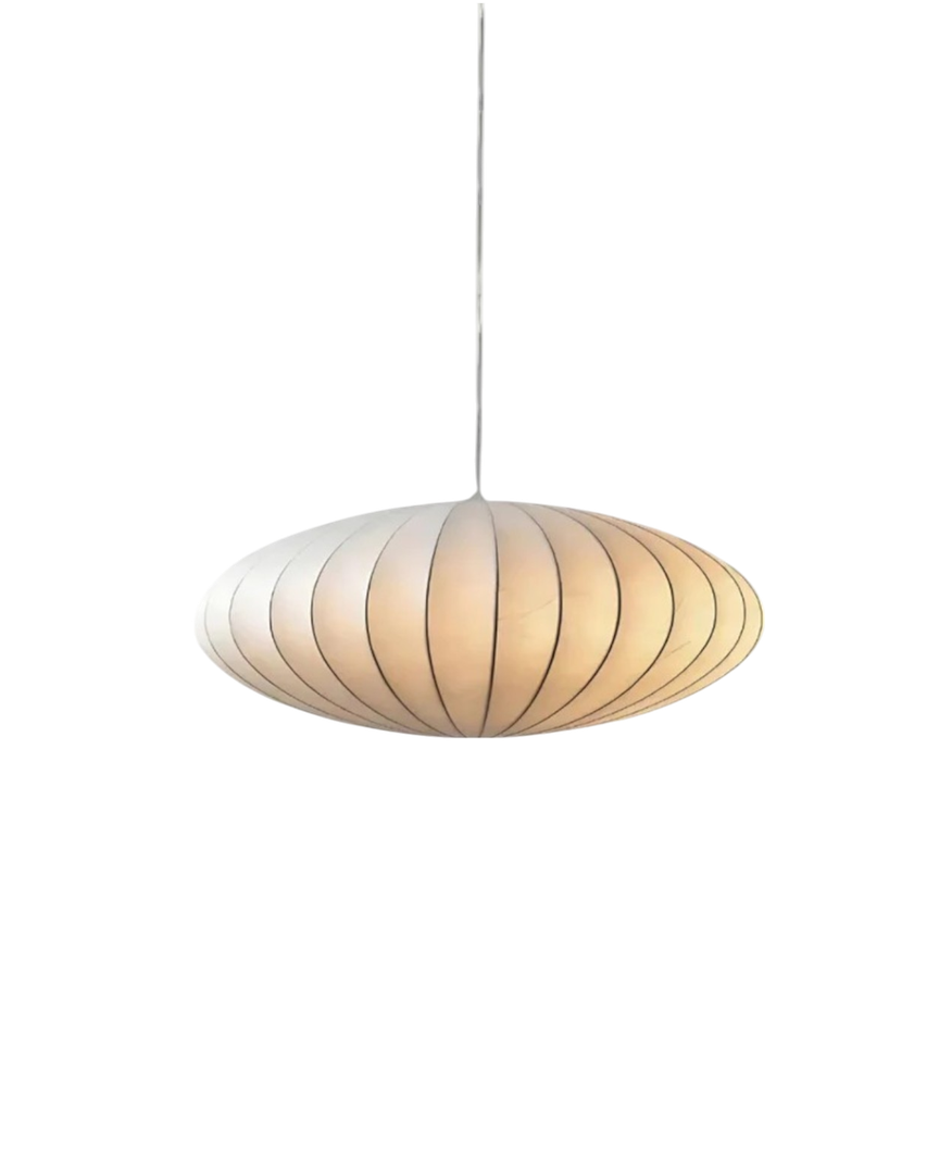 Lámpara Colgante de Seda de Lujo | Estilo Japandi