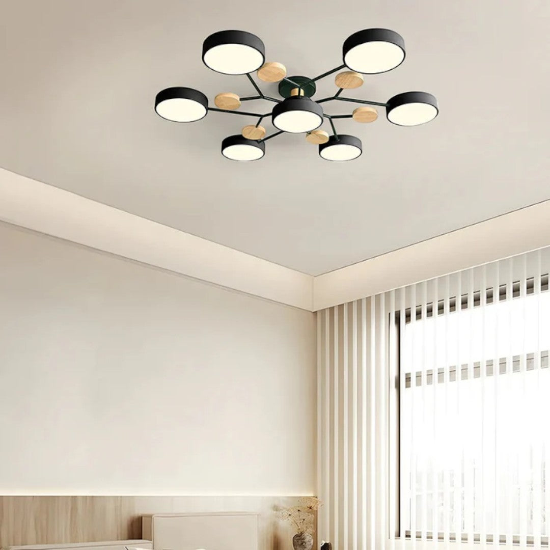 Candelabro LED Moderno de Hierro | Diseño Redondo