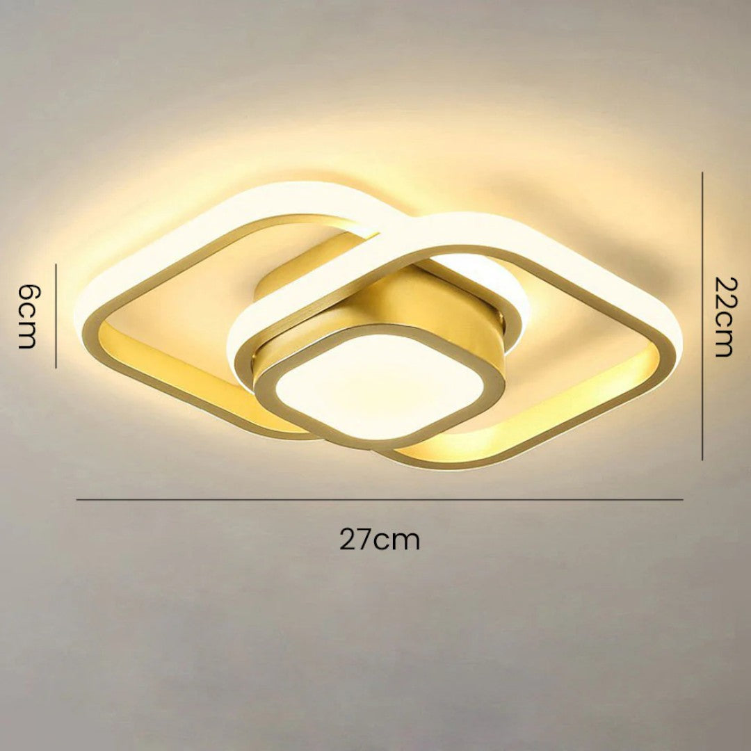 Lámpara de Techo LED de Doble Anillo | Diseño Geométrico Moderno