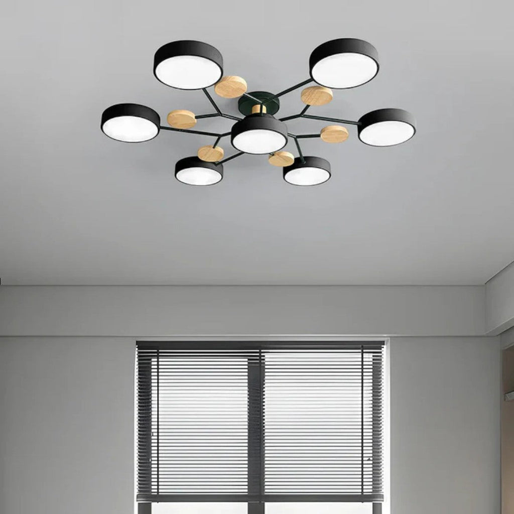 Candelabro LED Moderno de Hierro | Diseño Redondo