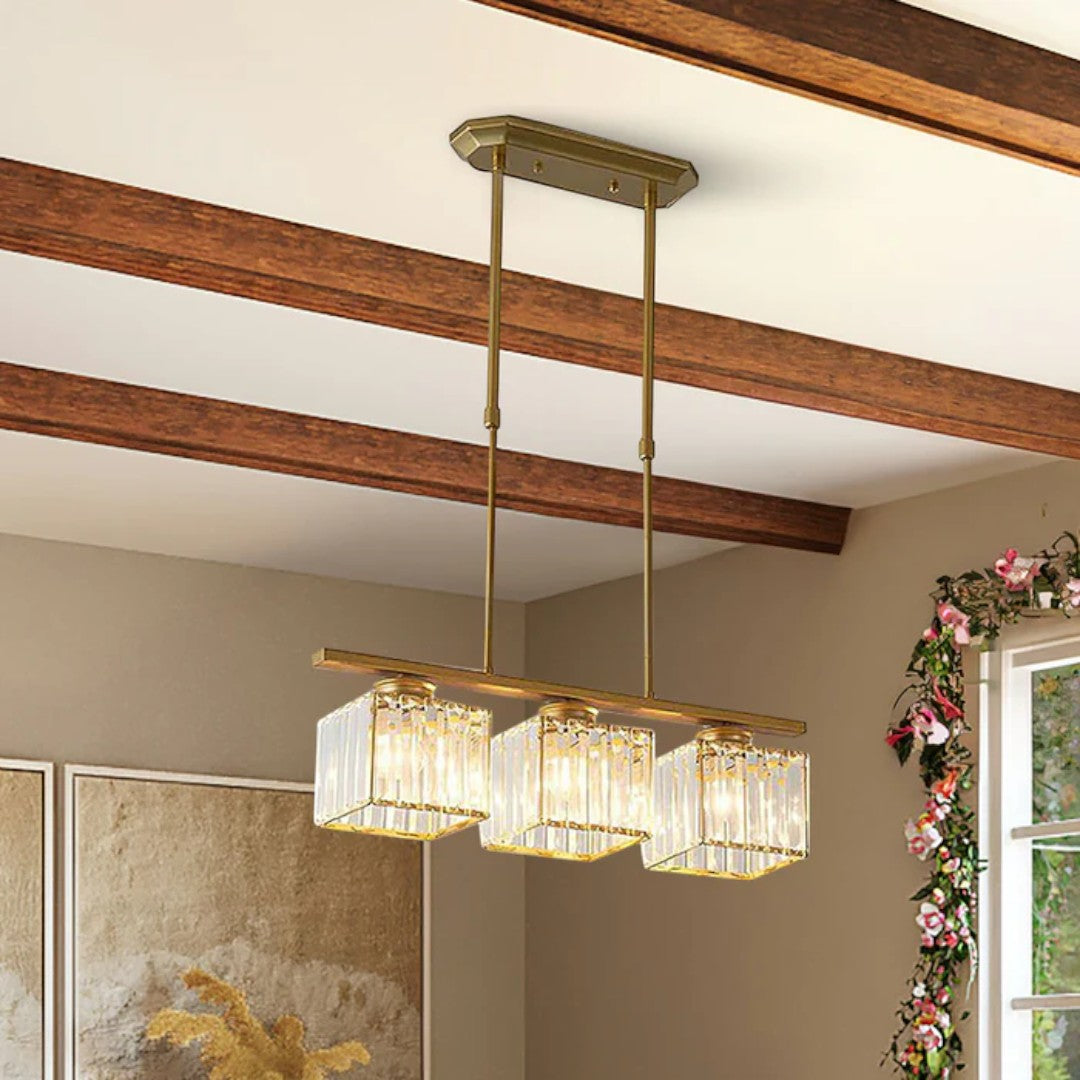 Lámpara Colgante de Diseño Escandinavo | Pantalla de Vidrio Alargada