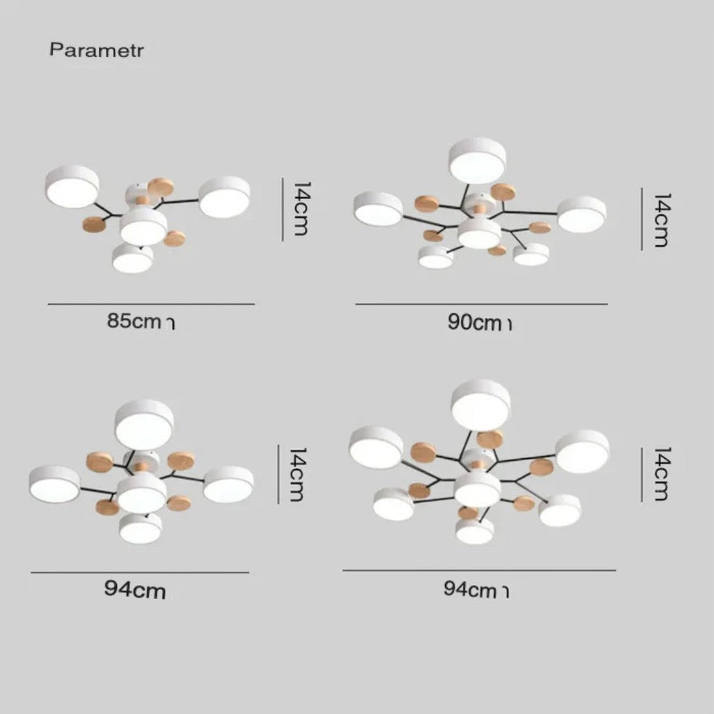 Candelabro LED Moderno de Hierro | Diseño Redondo