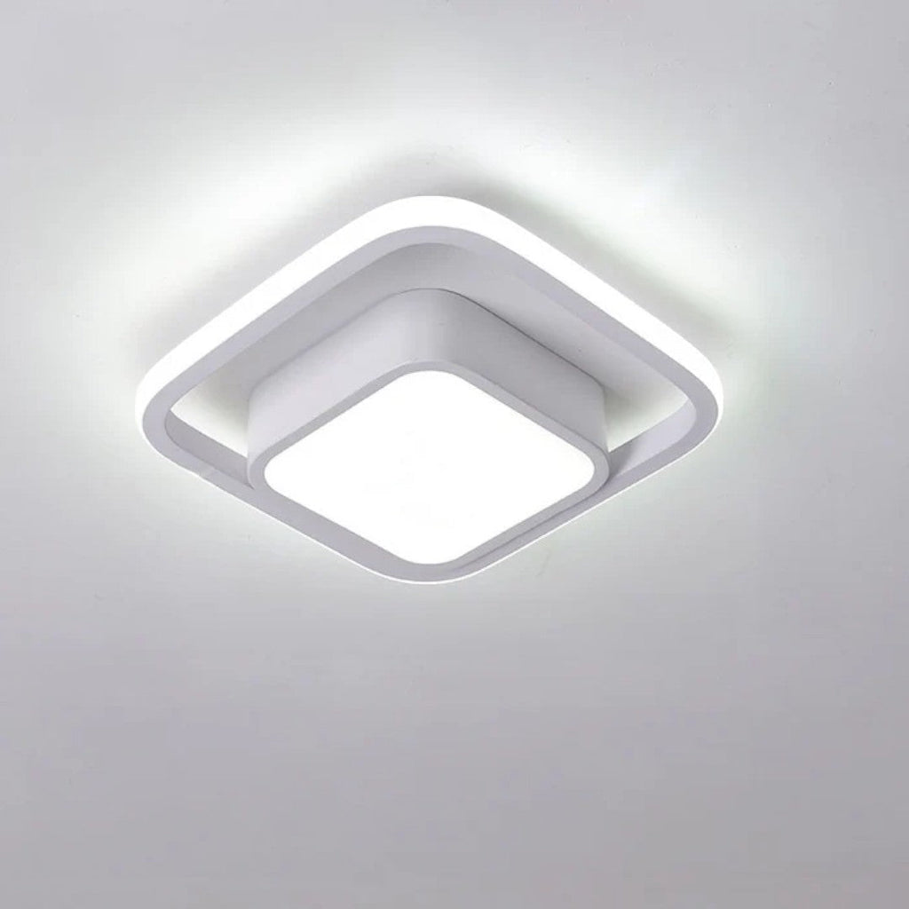 Lámpara de Techo LED de Doble Anillo | Diseño Geométrico Moderno