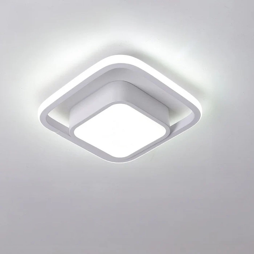Lámpara de Techo LED de Doble Anillo | Diseño Geométrico Moderno