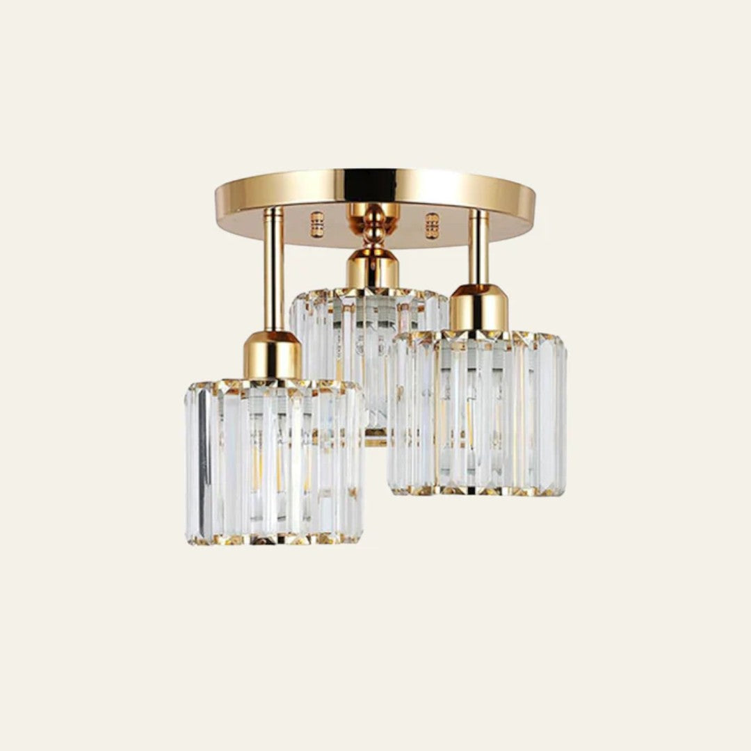 Lámpara de Techo Moderna de Cristal | Montaje Semiatinado