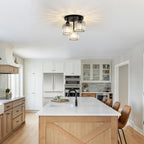 Lámpara de Techo Moderna de Cristal | Montaje Semiatinado