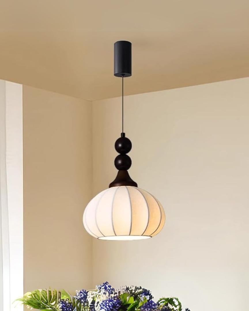 Lámpara Colgante LED de Seda Tricolor | Regulable