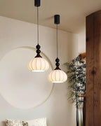 Lámpara Colgante LED de Seda Tricolor | Regulable