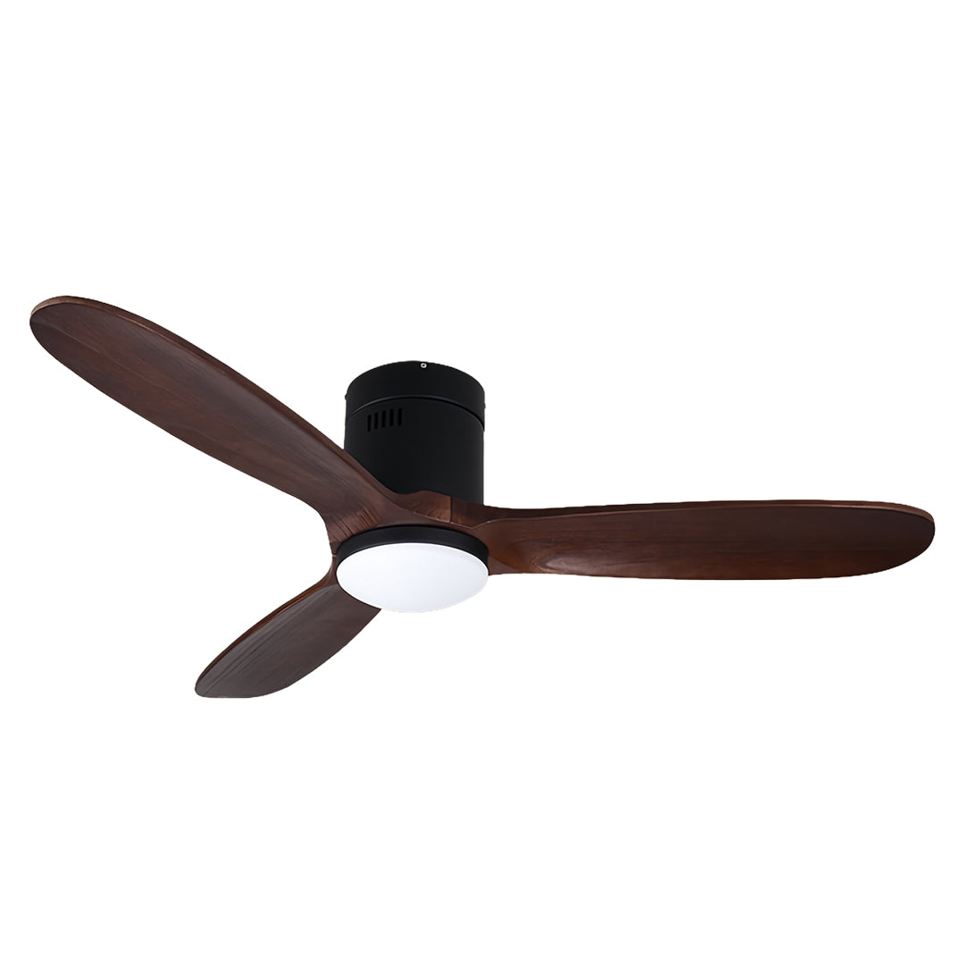 Silent Ceiling Fan with 3 Blades, Light, and Remote Control - DC Motor