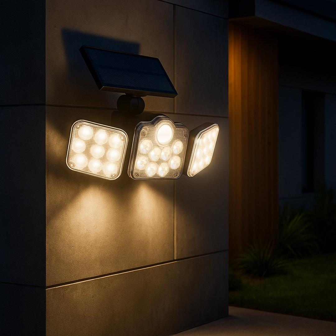 Lámpara Solar LED con Sensor de Movimiento | Exterior