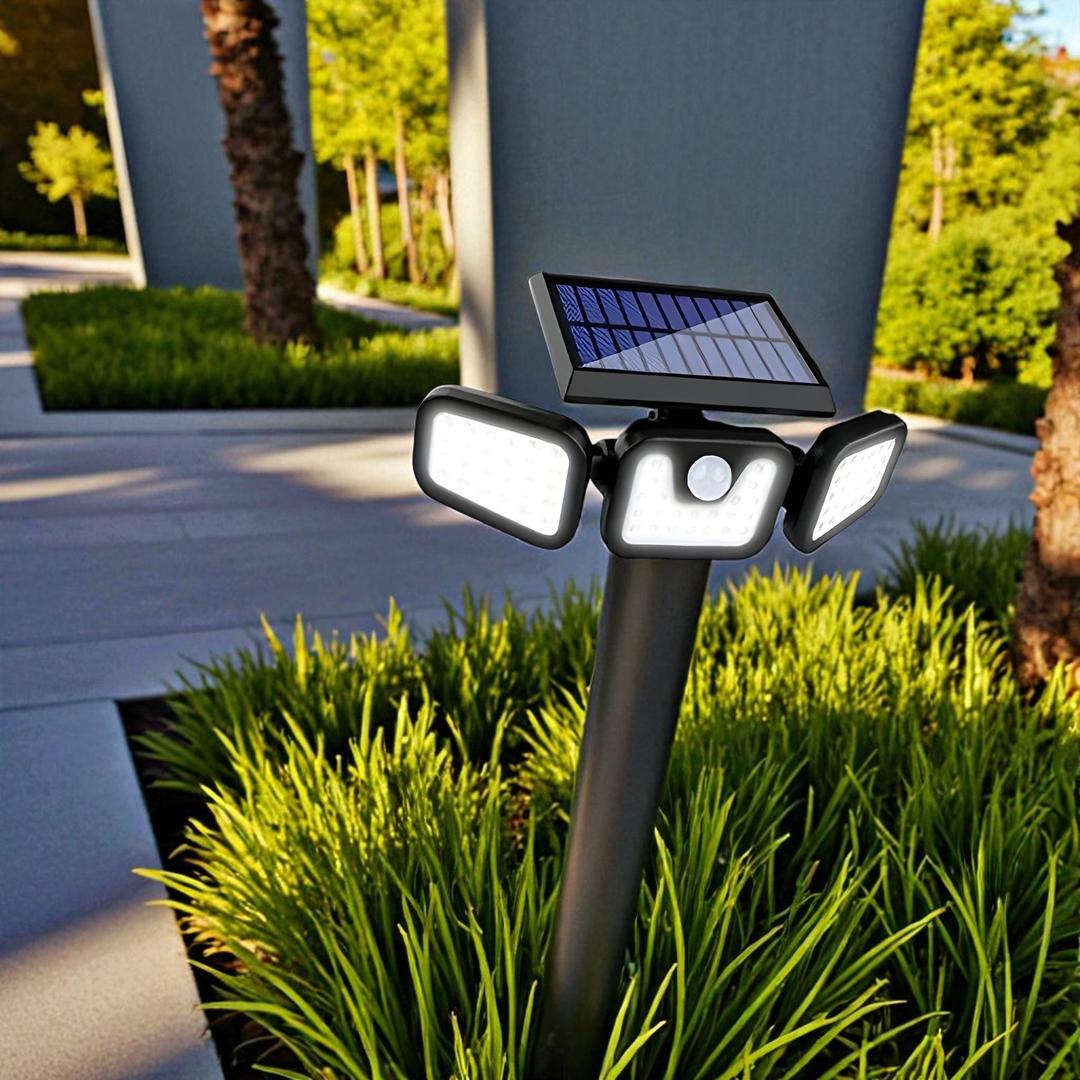 Lámpara Solar LED con Sensor de Movimiento | Exterior