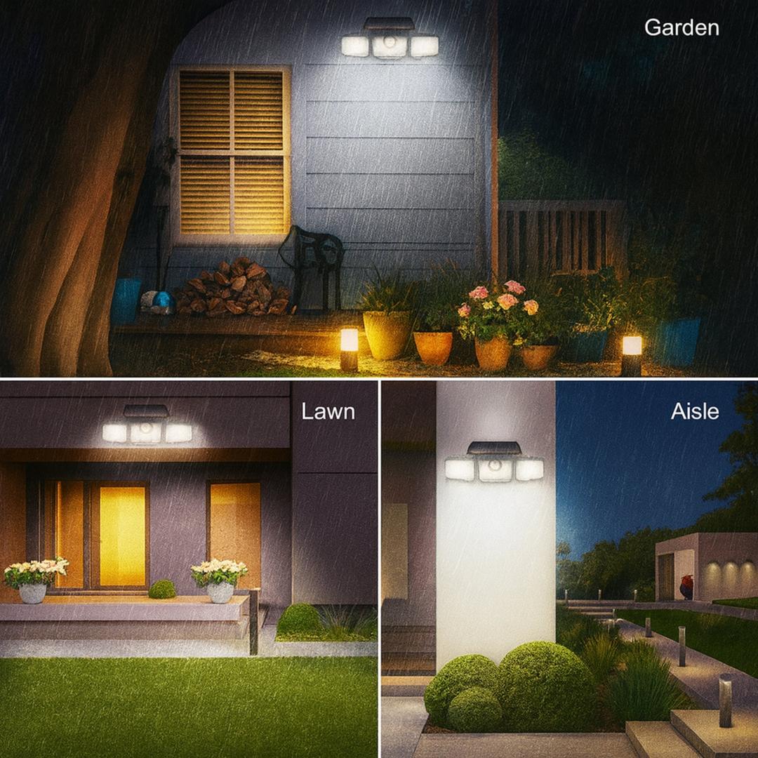 Lámpara Solar LED con Sensor de Movimiento | Exterior