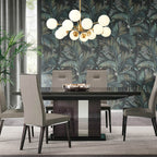 Sputnik-Kronleuchter aus opakem Glas mit zwei Ebenen und 12 Lichtern