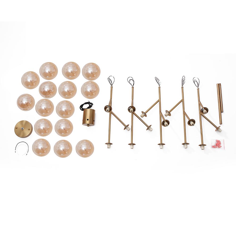 Lámpara de Araña Moderna Sputnik de 15 Luces