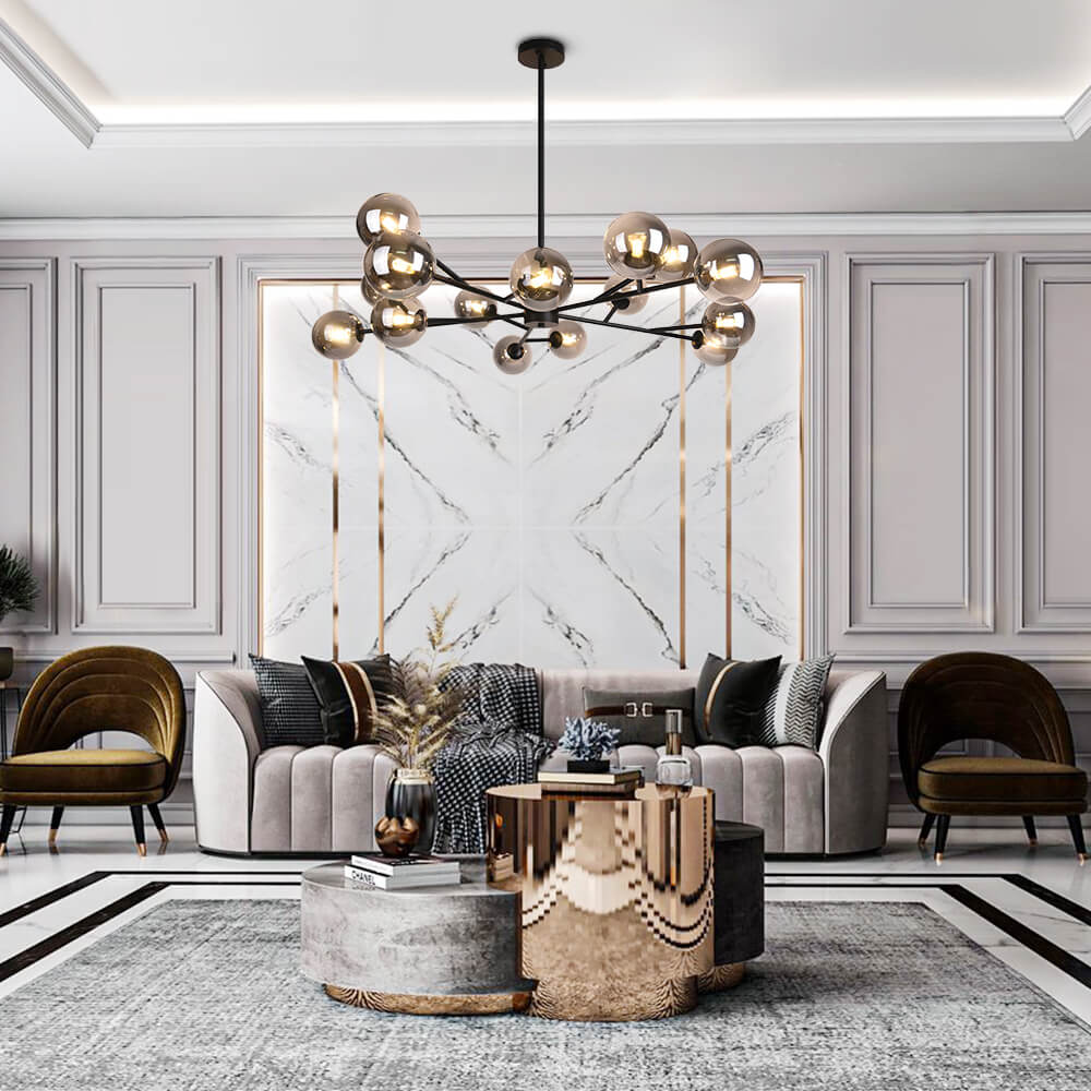 Lámpara de Araña Moderna Sputnik de 15 Luces