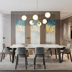 White Opaline Glass Globe Chandelier with 6/8/12 Lights Mid-Century Modern Style