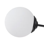 White Opaline Glass Globe Chandelier with 6/8/12 Lights Mid-Century Modern Style