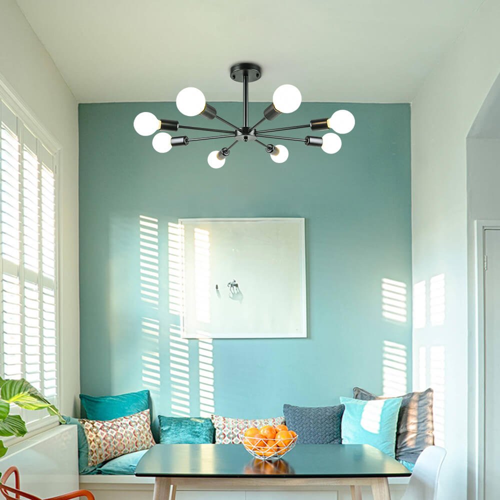 Luz de Techo Semi Flush Sputnik de 8 Luces