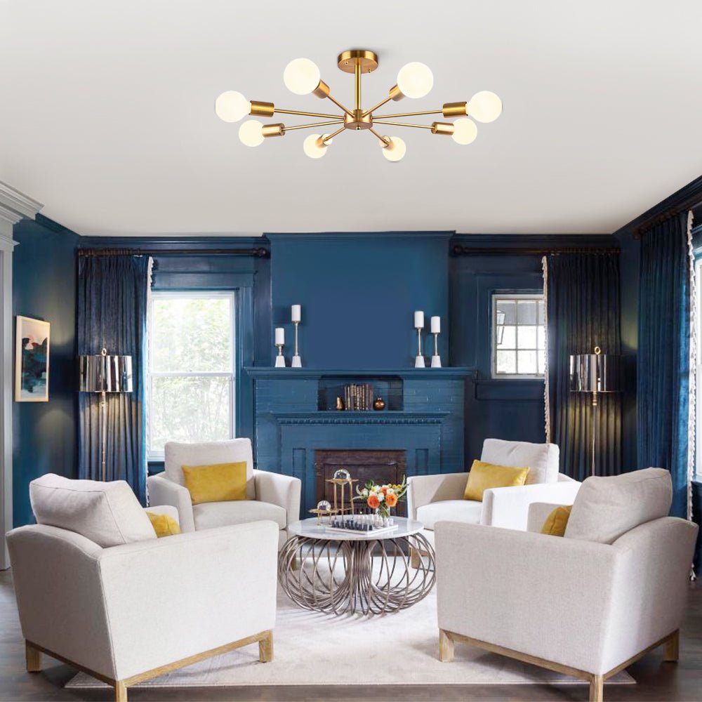 Luz de Techo Semi Flush Sputnik de 8 Luces