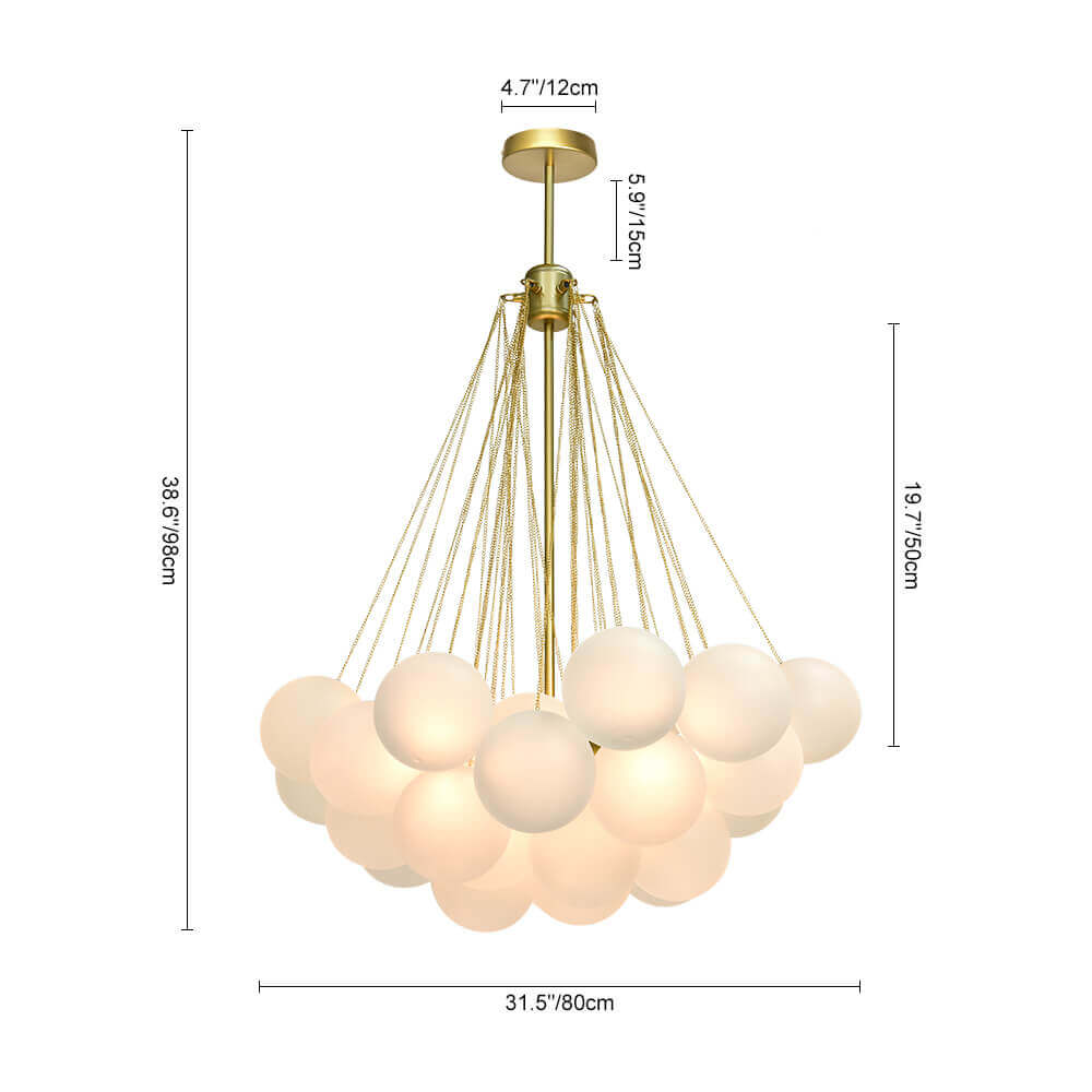 Modern Hanging Glass Bubble Chandelier