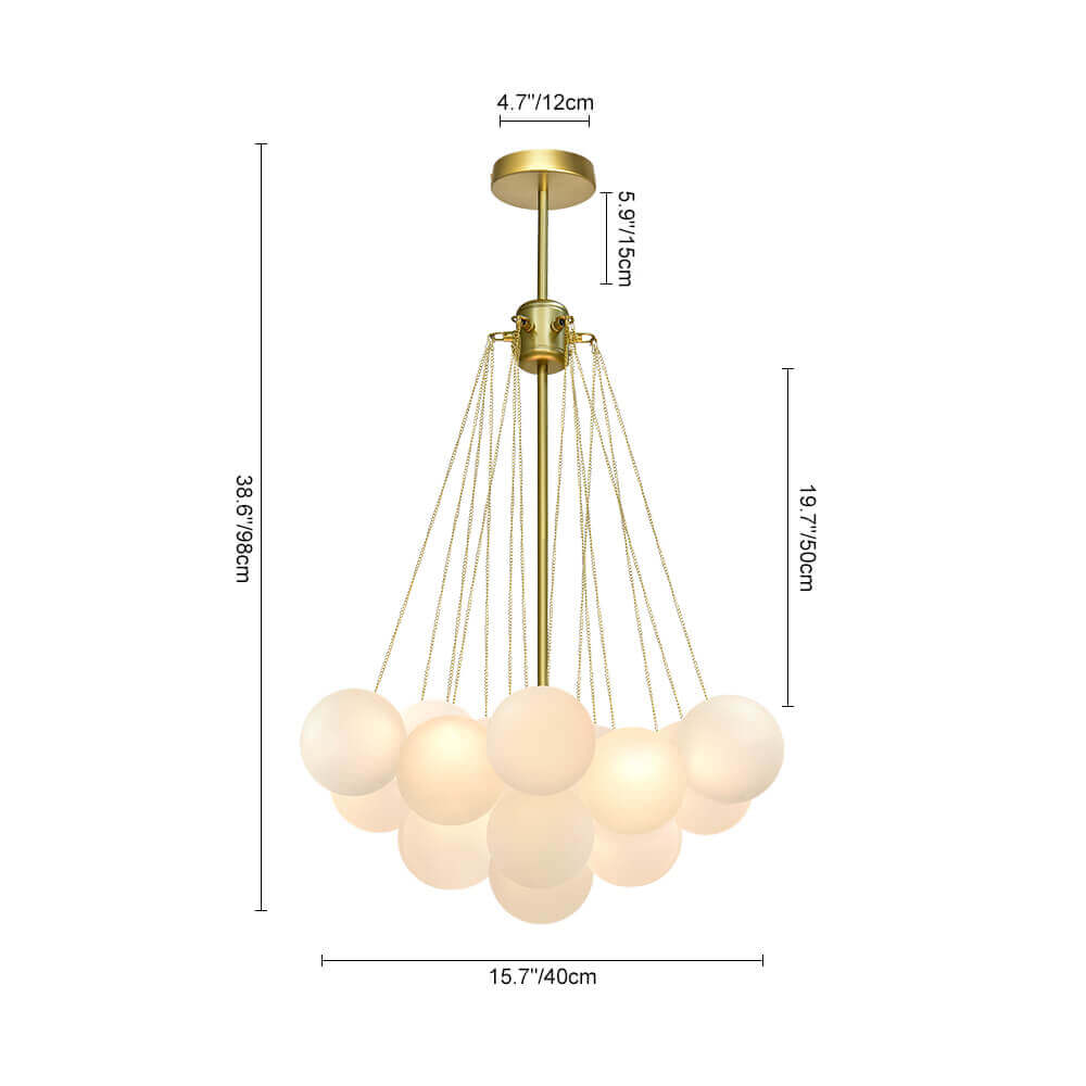 Modern Hanging Glass Bubble Chandelier