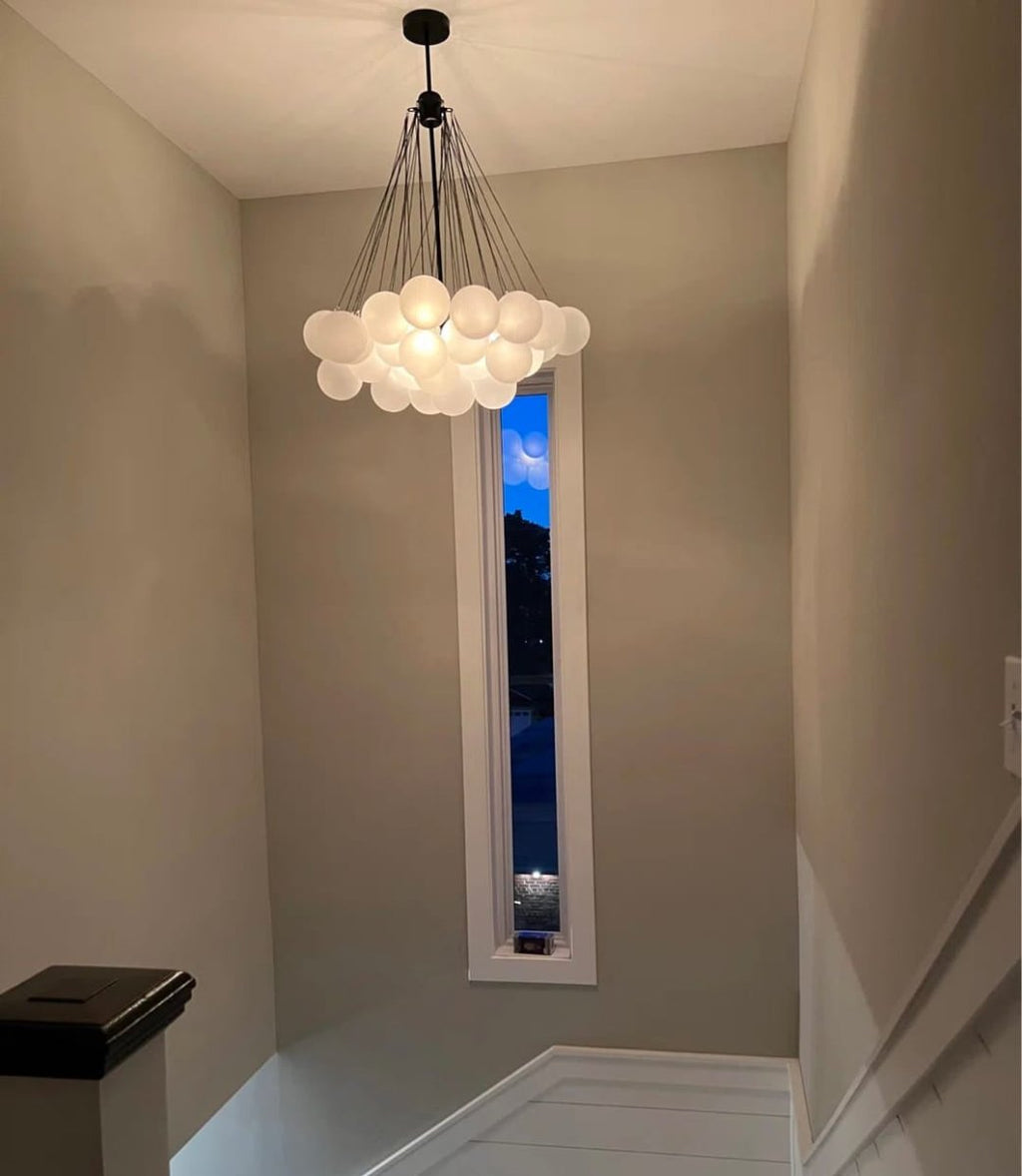 Modern Hanging Glass Bubble Chandelier