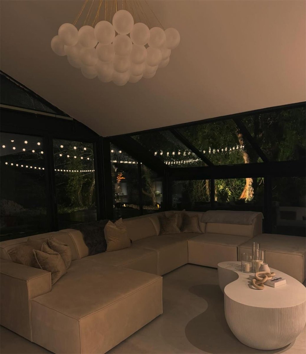 Modern Hanging Glass Bubble Chandelier