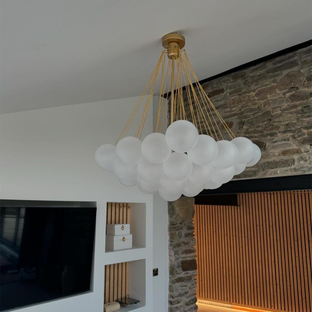 Modern Hanging Glass Bubble Chandelier