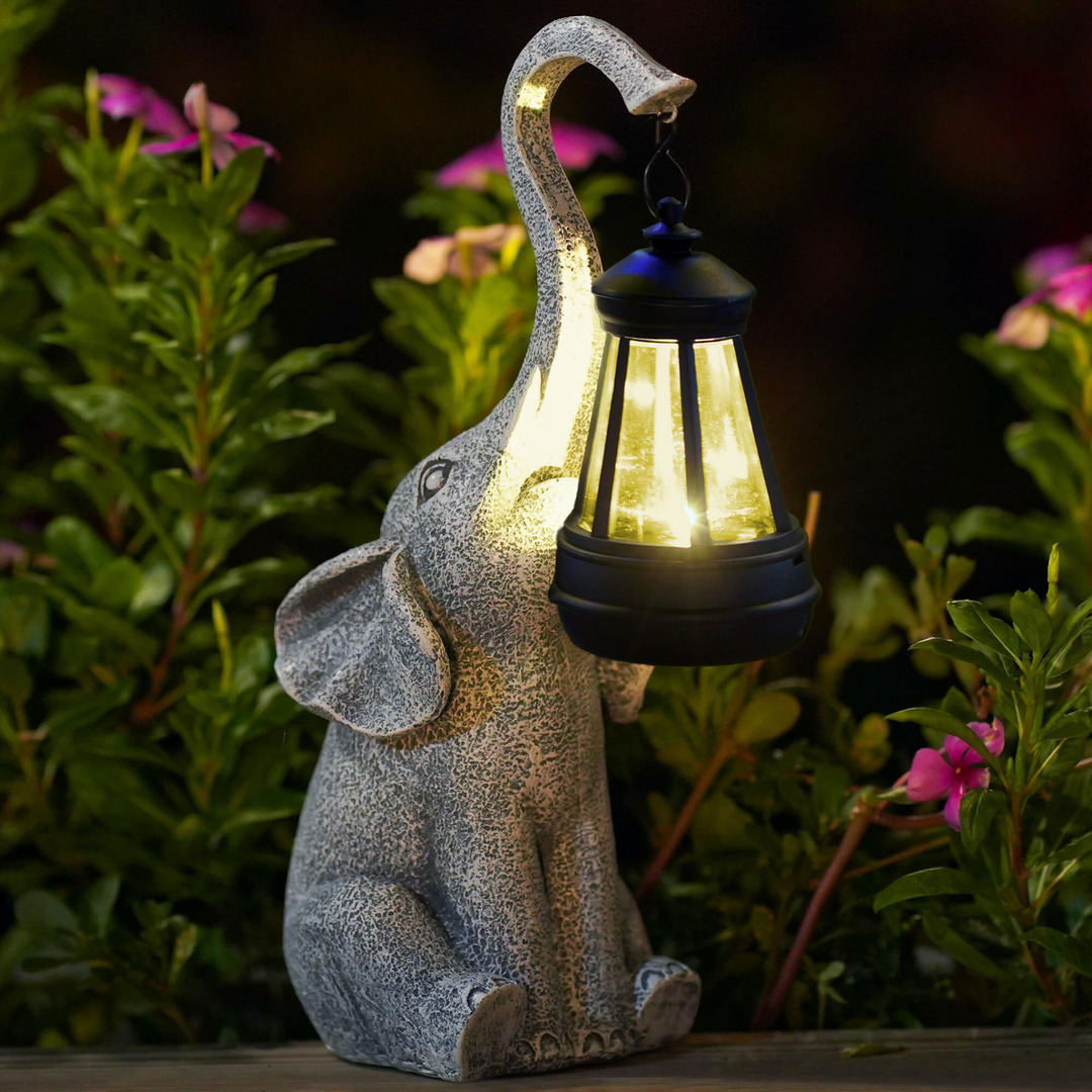 Decorative Lamp in the Shape of an Elephant | Golden Light
