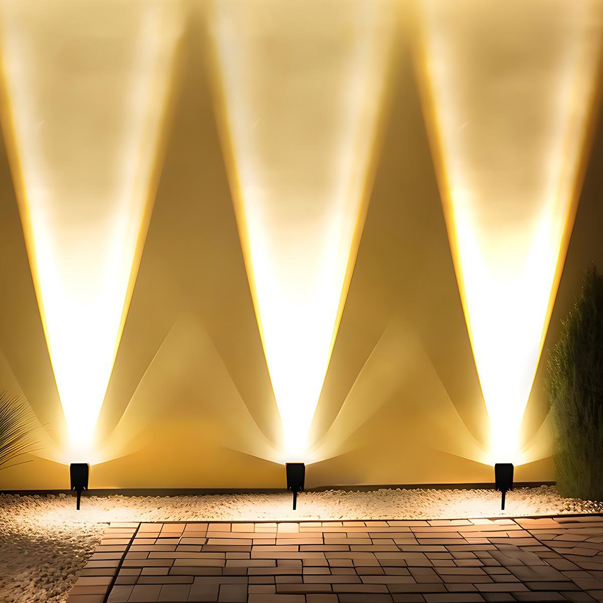 Foco Spot LED Solar Multi-zoom Impermeable para Iluminación de Jardines